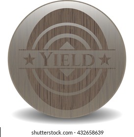 Yield retro style wood emblem