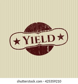 Yield with rubber seal texture