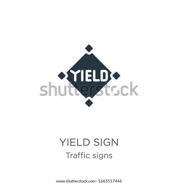 Yield\
sign icon vector. Trendy flat yield sign icon from traffic signs\
collection isolated on white background. Vector illustration can be\
used for web and mobile graphic design, logo,\
eps10
