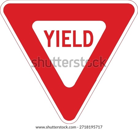 Yield sign isolated on white background