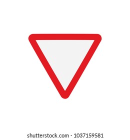 Yield sign, vector illustration design. Signals collection.