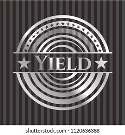 Yield silvery shiny badge