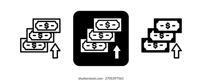 Conjunto de Ilustración vectorial de dibujo de línea negra y color sólido