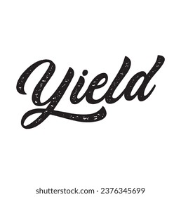 yield text on white background.