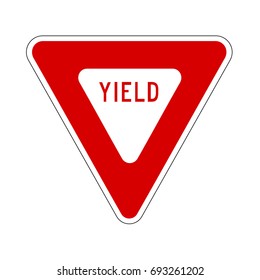 Yield traffic sign.