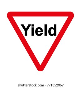 Yield Traffic sign design by vetor.