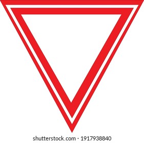 Yield Triangle Traffic Sign Vector Stock Vector (Royalty Free ...