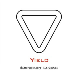 Yield vector icon