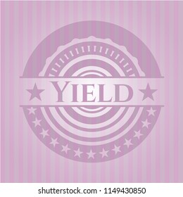 Yield vintage pink emblem