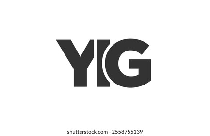 YIG logo design template with strong and modern bold text. Initial based vector logotype featuring simple and minimal typography. Trendy company identity ideal for businesses brand presence.