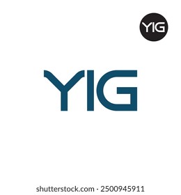 Diseño de monograma de letra de logotipo YIG