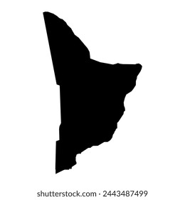 Mapa del municipio de Yigo, división administrativa de Guam. Ilustración vectorial.