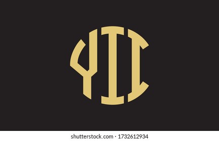 Vorlage für das Logo des YII-Circle Abstract Monogram Letter Vector