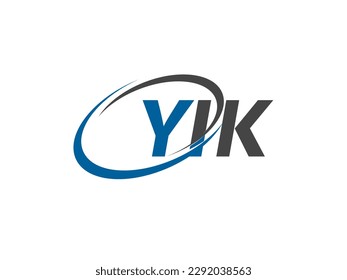 YIK letter creative modern elegant swoosh logo design