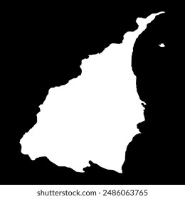 Yilan county map, county of the Republic of China, Taiwan. Vector illustration.