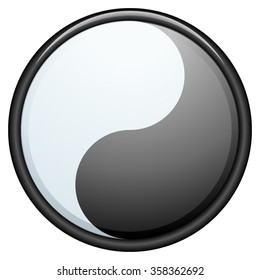 Yin Yan button sign