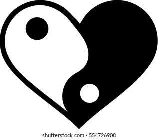 Yin yan heart