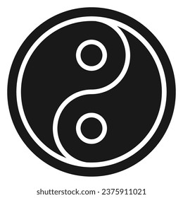yin and yan symbol icon vector illustration design