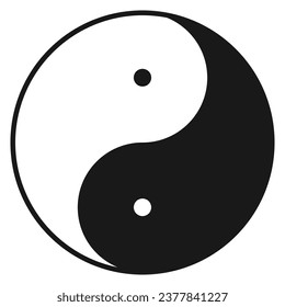 yin and yan symbol icon vector illustration design