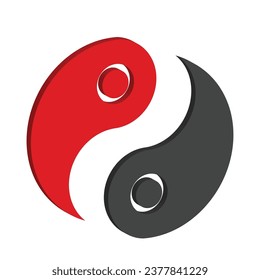 Yin-Yan-Symbol-Symbol, Vektorgrafik-Design