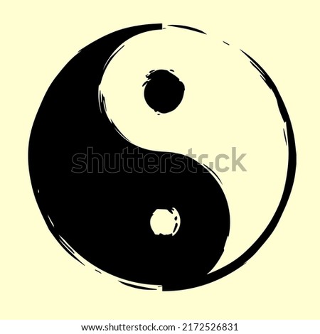 yin and yan vector illustration Stok fotoğraf © 