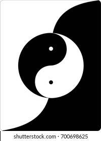 Yin and Yang. Art for logos. Decoration elements. Design patterns.