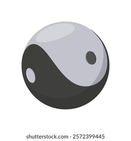 Yin Yang Ball, China Symbols Vector Illustration