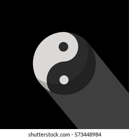 yin yang black