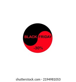 yin and yang black friday poster flayer advertising