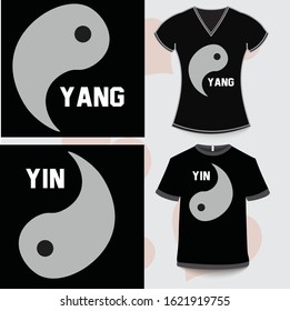 Yin Yang Black And White Shirts Matching Tshirts Cute Asian Couple Tees