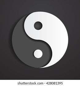 Yin Yang. Black and white. Yin yang vector. black