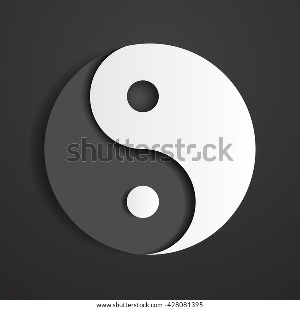 Yin Yang Black White Yin Yang Vector De Stock Libre De Regalías 428081395 Shutterstock 