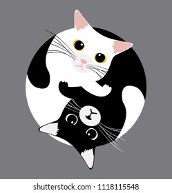 Yin Yang Cats sleep