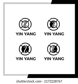 Yin yang collection logo template