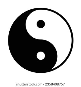 Yin and Yang
 cosmic dual forces symbol , vector illustration