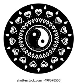 Yin Yang decorative tatoo Mandala 5