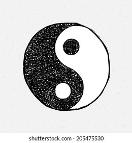 Yin Yang drawing.