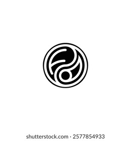 Yin Yang IF FI Alphabet Initial Logo with a Stylish Touch