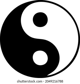 Yin Yang Figure Black White Stock Vector (Royalty Free) 2049216788 ...