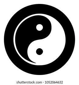 yin yang flat icon