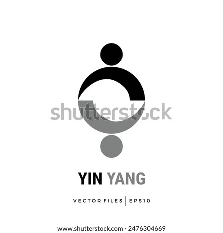 yin yang with the form of 2 people