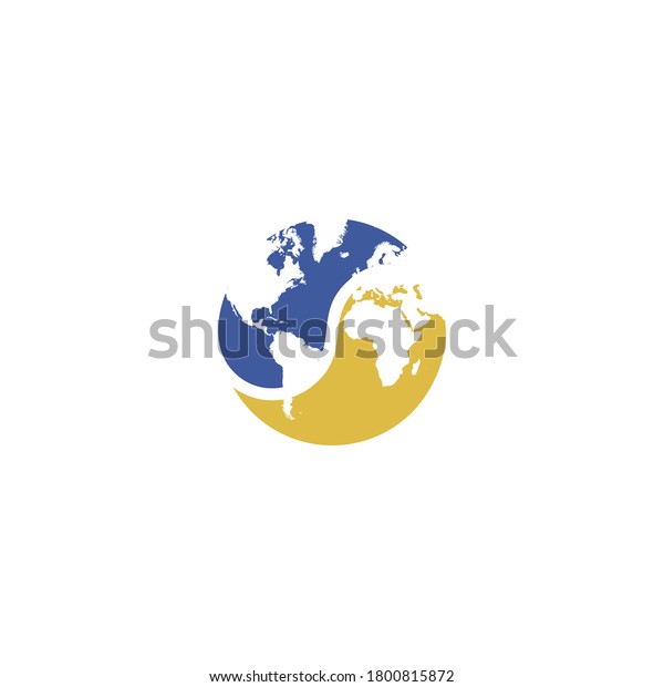 Yin Yang Globe Vector\
Logo