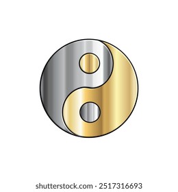 Yin and Yang gold and silver