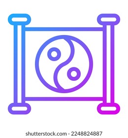 Yin yang gradient illustration vector and logo new year icon perfect. Icon sign from modern collection for mobile concept and web. Nice design perfect.