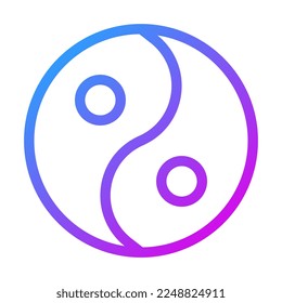 Yin yang gradient illustration vector and logo new year icon perfect. Icon sign from modern collection for mobile concept and web. Nice design perfect.
