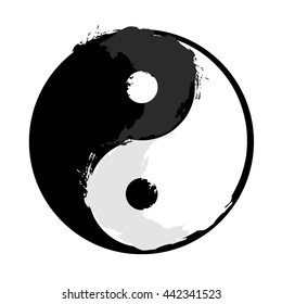 Yin and yang, grunge style.