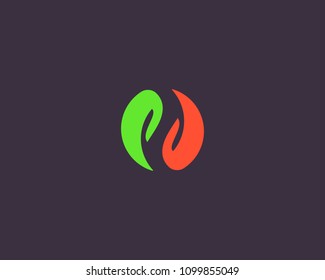 Yin yang hands vector logotype. Spa relax massage logo. 