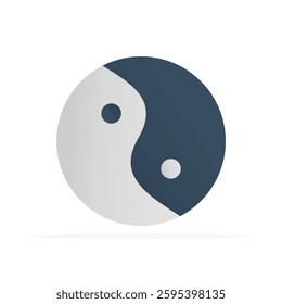 yin yang icon, colored flat vector. modern and minimalist design