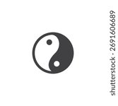 Yin yang icon design template