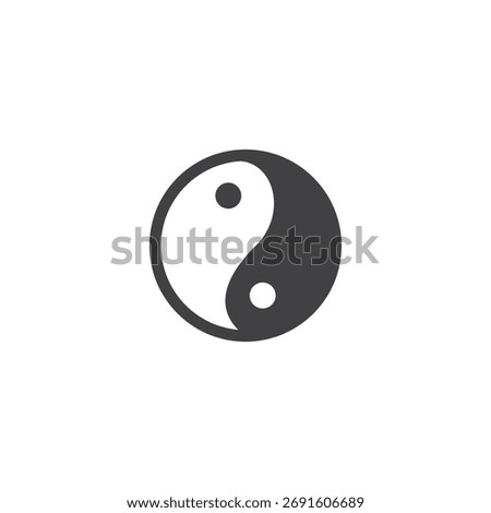 Yin yang icon design template